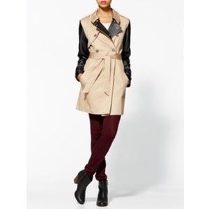 Bcbg generation trench jacket leather long